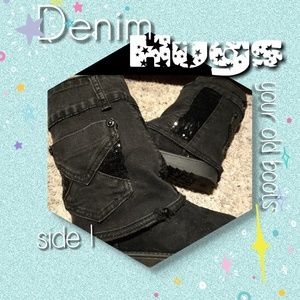 Blingy Black w/Pocket & multi colored sweater